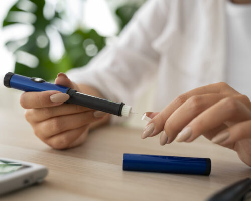 side-view-diabetic-woman-checking-her-glucose-level